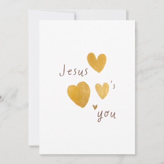 Jésus vous aime. Carte d'invitation et d'annonce (Devant)
