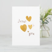 Jésus vous aime. Carte d'invitation et d'annonce (Debout devant)