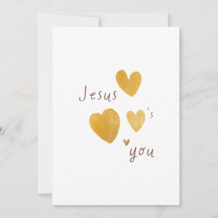 Jésus vous aime. Carte d'invitation et d'annonce