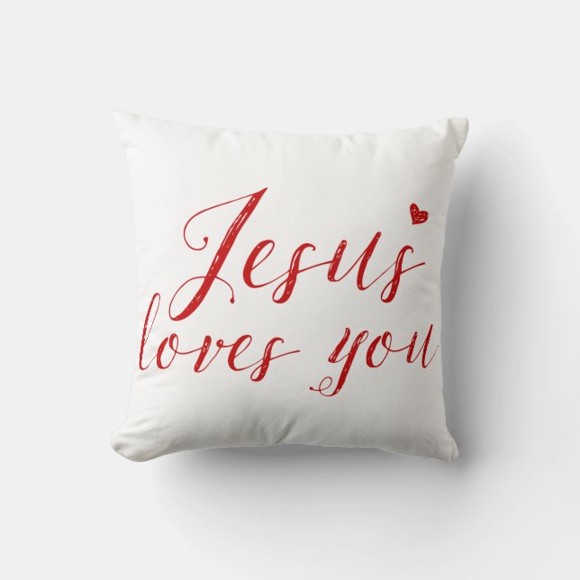 Jésus vous aime coussin de logo (Recto)