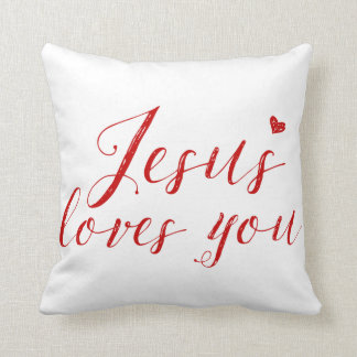 Jésus vous aime coussin de logo