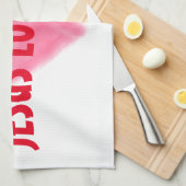 JESUS VOUS AIME Cuisine Serviette (Quart Plié)