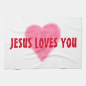 JESUS VOUS AIME Cuisine Serviette (Horizontal)