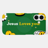Jésus vous aime sourire joli iPhone / coque ipad (Verso (horizontal))