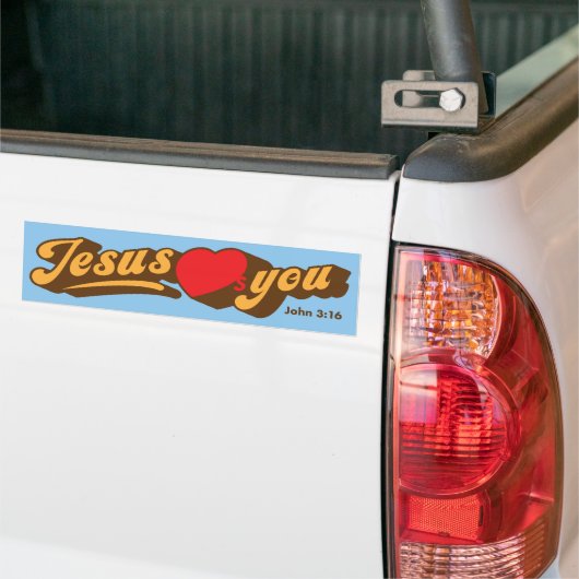 Jésus Vous Aime Sticker (Sur camion)