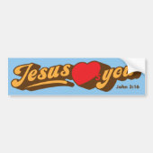 Jésus Vous Aime Sticker (Devant)
