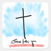 JÉSUS VOUS AIME Stickers (Devant)