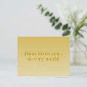Jésus vous aime, tellement ! carte postale (Debout devant)