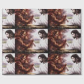 JESUS VS de DEVIL Cadeaupapier (Vlak)