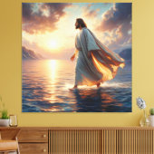 Jesus Walking on Water Canvas Print Afbeelding (Insitu (Woonkamer))