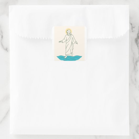Jesus Walking on Water Sticker (Sac)