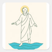 Jesus Walking on Water Sticker (Devant)