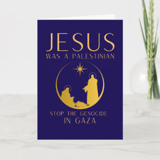 Jesus Was A Palestinian Christmas Custom Message Kaart
