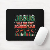 Jesus Was The First Ecrow Ugly Sweater Style Muismat (Met muis)