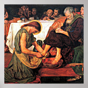 Jesus Washing Peter's Feet (2) Poster