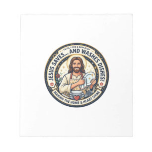 Jesus Wastaken Humor T-shirt Christelijk Grafisch Notitieblok