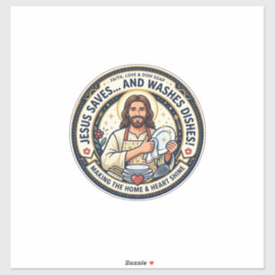 Jesus Wastaken Humor T-shirt Christelijk Grafisch Sticker