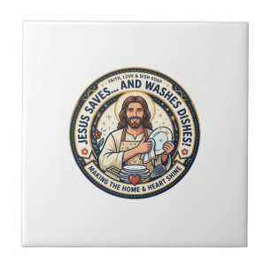 Jesus Wastaken Humor T-shirt Christelijk Grafisch Tegeltje