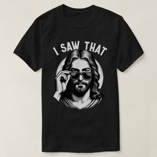 Jesus Watching Meme Funny Christian Shirt (Design voorkant)