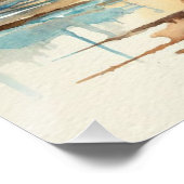 Jesus Waterverf Art Perfect Poster (Hoek)