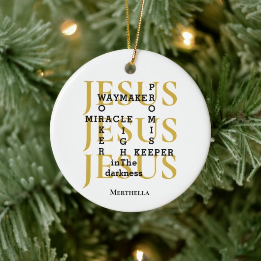 JESUS Waymaker Christelijk Keramisch Ornament (Boom)