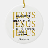 JESUS Waymaker Christelijk Keramisch Ornament (Voorkant)