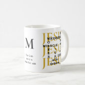 Jesus Waymaker Monogram Christelijk Koffiemok (Voorkant rechts)