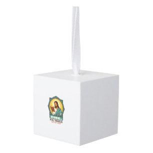 Jesus Wazige QR-code Scant Niet Menu Tech Humor_1 Kubus Ornament