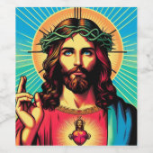 Jesus wijn label wijn etiket (Enkel label)