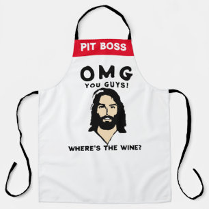 Jesús Wijn Schort - Grappig Op Maat Gemaakt Cadeau