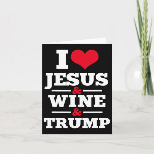 Jesus Wine Trump Religieus Christelijk Geloof Mam Kaart