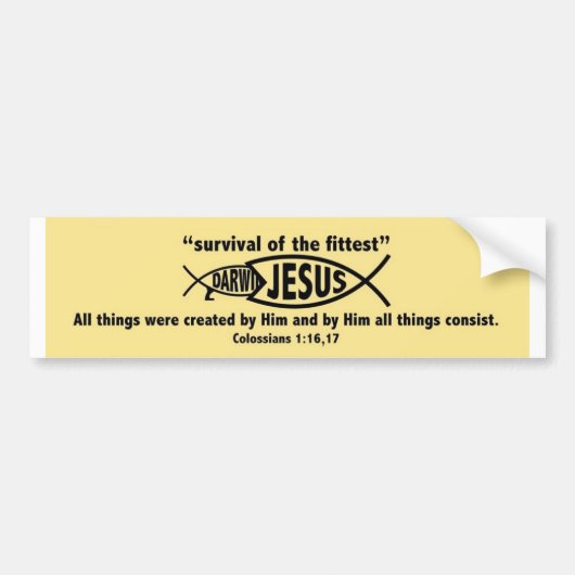 Jesus Wins Bumpersticker (Voorkant)