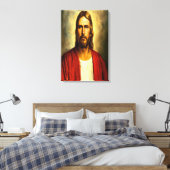 Jesus  wit en rood outfit vervaging canvas afdruk (Insitu (Slaapkamer))