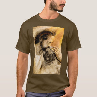 Jesus Wit Pug Dog Hondenliefhebber T-shirt