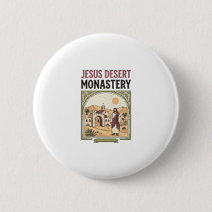 Jesus Woestijnklooster Jesus Woestijnklooster Chri Ronde Button 5,7 Cm