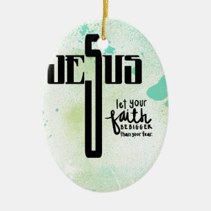 Jesus Word Art Keramisch Ornament