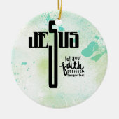 Jesus Word Art Keramisch Ornament (Voorkant)