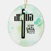 Jesus Word Art Keramisch Ornament (Links)