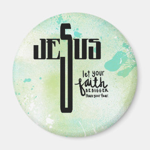 Jesus Word Art Magneet