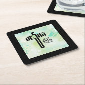 Jesus Word Art Vierkante Kartonnen Onderzetter (Schuin)