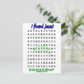 Jesus Word Search Puzzle Briefkaart (Staand voorkant)