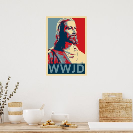 Jesus WWJD Poster (Keuken)