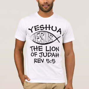 JESUS YESHUA LION DE T-shirts CHRÉTIENS JUDAH