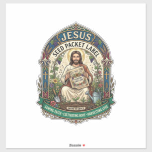 Jesus Zaadpakket Label Jezus Zaadpakket Christelij