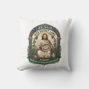 Jesus Zaadpakket Label Jezus Zaadpakket Christelij Kussen
