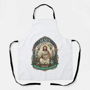 Jesus Zaadpakket Label Jezus Zaadpakket Christelij Schort