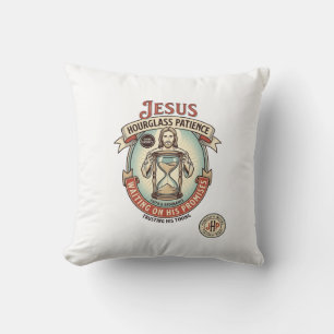 Jesus Zandloper Geduld Jesus Zandloper Geduld  Kussen