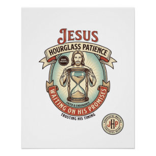 Jesus Zandloper Geduld Jesus Zandloper Geduld  Perfect Poster