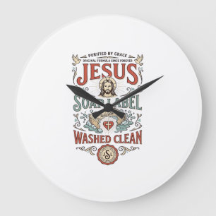 Jesus Zeep Label Gewassen Schoon Jezus Zeep Gewass Grote Klok