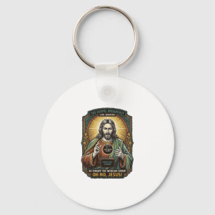 Jesus Zwart Scherm Vergeten Webcam Hoes Virtueel Sleutelhanger